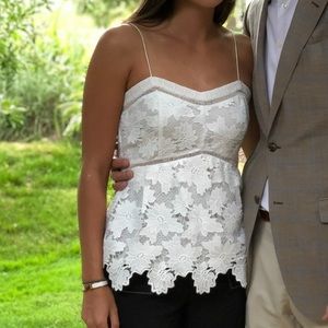 Rachel Zoe White/Cream Lace Top. Size 4. Worn Twice.